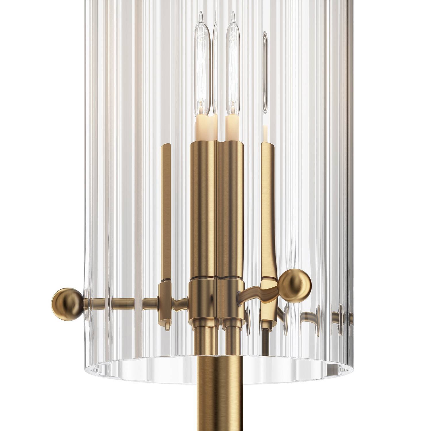 Applique Contemporanea Arco Metallo Ottone 1 Luce Diffusore Vetro MOD223WL-02BS