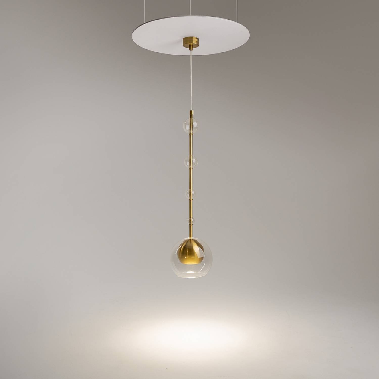 Lampada A Sospensione Moderno Ros 1 Luce Gu10 28W Metallo Ottone Ip20 MOD227PL-01BS
