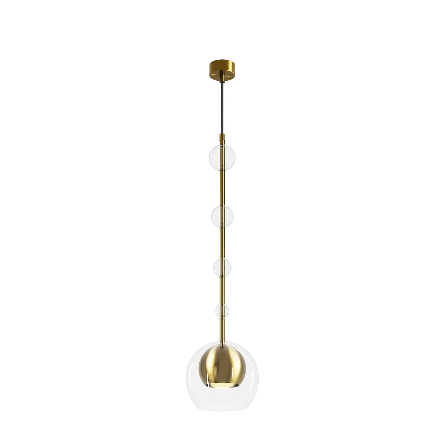 Lampada A Sospensione Moderno Ros 1 Luce Gu10 28W Metallo Ottone Ip20 MOD227PL-01BS