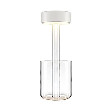Maytoni Lampada da tavolo moderna AI Collaboration 1 luce LED integrato bianco vetro Maytoni Lampada da tavolo moderna AI Collaboration 1 luce LED integrato bianco vetro