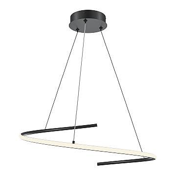 Maytoni Lampadario Moderno Curve 1 luce LED integrato nero metallo