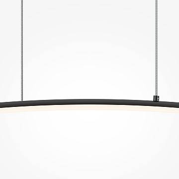 Maytoni Lampadario moderno Curve 1 luce LED integrato nero metallo