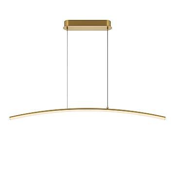 Maytoni Lampadario moderno Curve 1 luce LED integrato ottone metallo