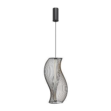 Maytoni Sospensione Contemporanea Shadows of the Past 1 luce LED integrato nero metallo