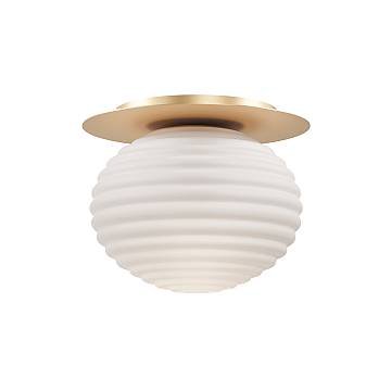 Maytoni Plafoniera Moderna Reels 1 Luce E27 oro metallo vetro