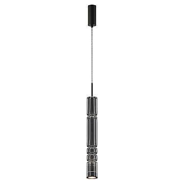Maytoni Lampadario Sospensione Moderna Ordo 1 luce LED integrato nero metallo vetro