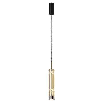 Maytoni Lampadario moderno Ordo 1 luce LED integrato nero metallo vetro