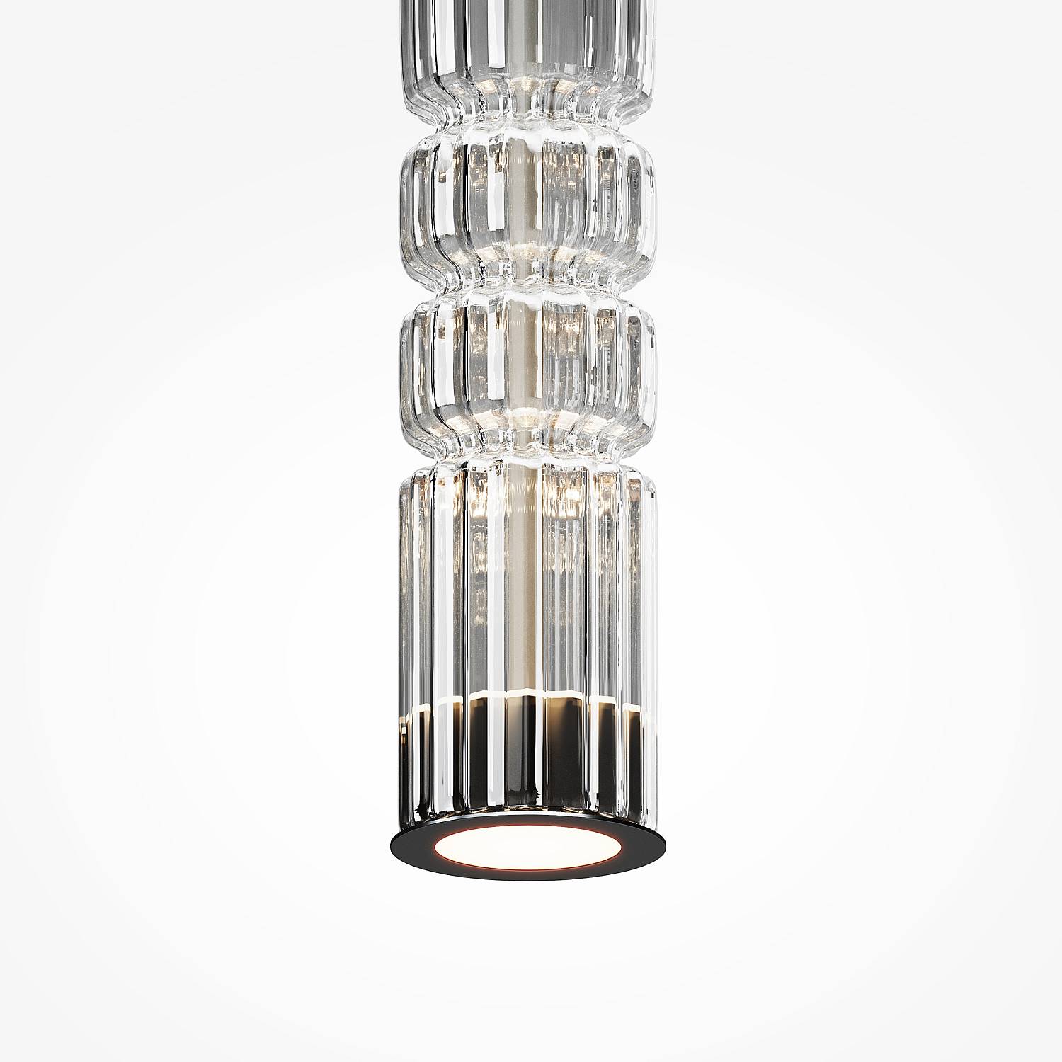 Lampadario A Sospensione Moderno Ordo Led Integrato 12W Metallo Cromo Ip20 MOD272PL-L12CH3K