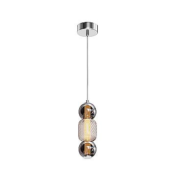 Maytoni Lampadario Sospensione Moderna Drop LED integrato 1 luce Cromo Metallo Vetro Maytoni Lampadario Sospensione Moderna Drop LED integrato 1 luce Cromo Metallo Vetro