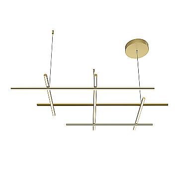 Maytoni Lampadario moderno Radiance 6 luci LED integrato oro alluminio diffusore silicone