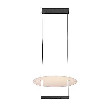 Maytoni Lampadario Moderno Ambience 1 luce LED integrato nero metallo diffusore bianco