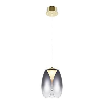 Maytoni Lampadario Moderno Splash 1 luce LED integrato oro metallo vetro