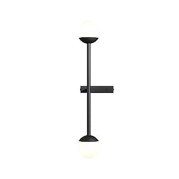 Maytoni Applique moderna Touch 1 luce LED integrato nero metallo vetro opaco bianco Maytoni Applique moderna Touch 1 luce LED integrato nero metallo vetro opaco bianco
