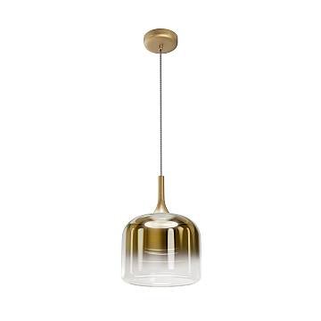 Maytoni Sospensione Contemporanea Spirito 1 luce LED integrato oro metallo vetro