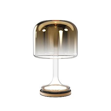 Maytoni Lampada da tavolo contemporanea Spirito 1 luce LED integrato oro metallo vetro fumé Maytoni Lampada da tavolo contemporanea Spirito 1 luce LED integrato oro metallo vetro fumé