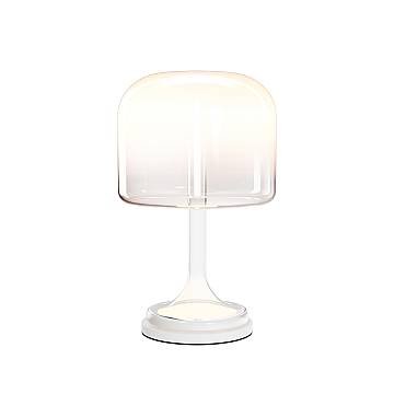 Maytoni Lampada da tavolo contemporanea Spirito 1 luce LED integrato bianco metallo vetro fumé Maytoni Lampada da tavolo contemporanea Spirito 1 luce LED integrato bianco metallo vetro fumé