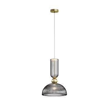 Maytoni Sospensione moderna Antic 1 luce E27 oro metallo vetro grigio