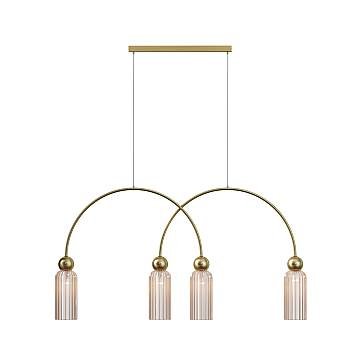 Maytoni Sospensione Contemporanea Antic 1 luce E27 oro metallo vetro cognac