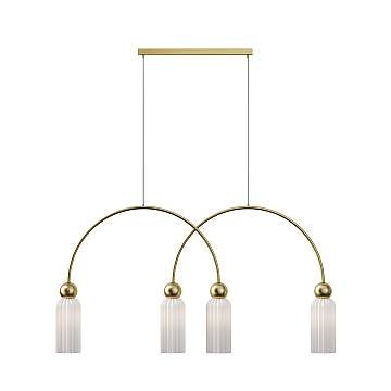 Maytoni Lampadario contemporaneo Antic 4 luci E14 oro metallo vetro bianco Maytoni Lampadario contemporaneo Antic 4 luci E14 oro metallo vetro bianco