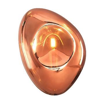 Maytoni applique contemporanea Mabell 1 luce E14 nero metallo diffusore vetro rame