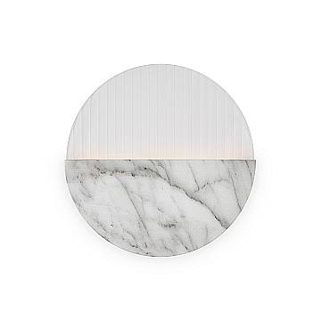 Maytoni Applique moderna Jupiter 1 luce LED integrato 13W bianco metallo diffusore vetro ondulato