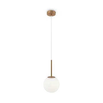Maytoni Lampadario Minimal Basic Form 1 luce E14 oro metallo diffusore vetro