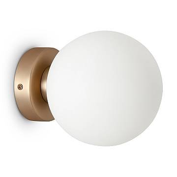 Maytoni applique moderna Basic Form 1 luce E14 oro metallo diffusore bianco
