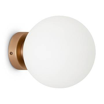 Maytoni Applique contemporanea Basic form 1 luce E14 oro metallo diffusore bianco