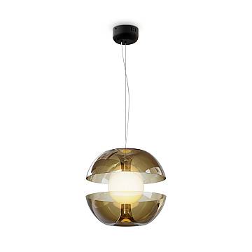 Maytoni Sospensione contemporanea Rebel 1 luce LED integrato oro metallo diffusore vetro