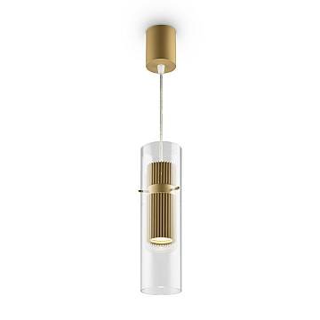 Maytoni Lampadario sospensione moderno Dynamics 1 luce GU10 oro alluminio vetro Maytoni Lampadario sospensione moderno Dynamics 1 luce GU10 oro alluminio vetro