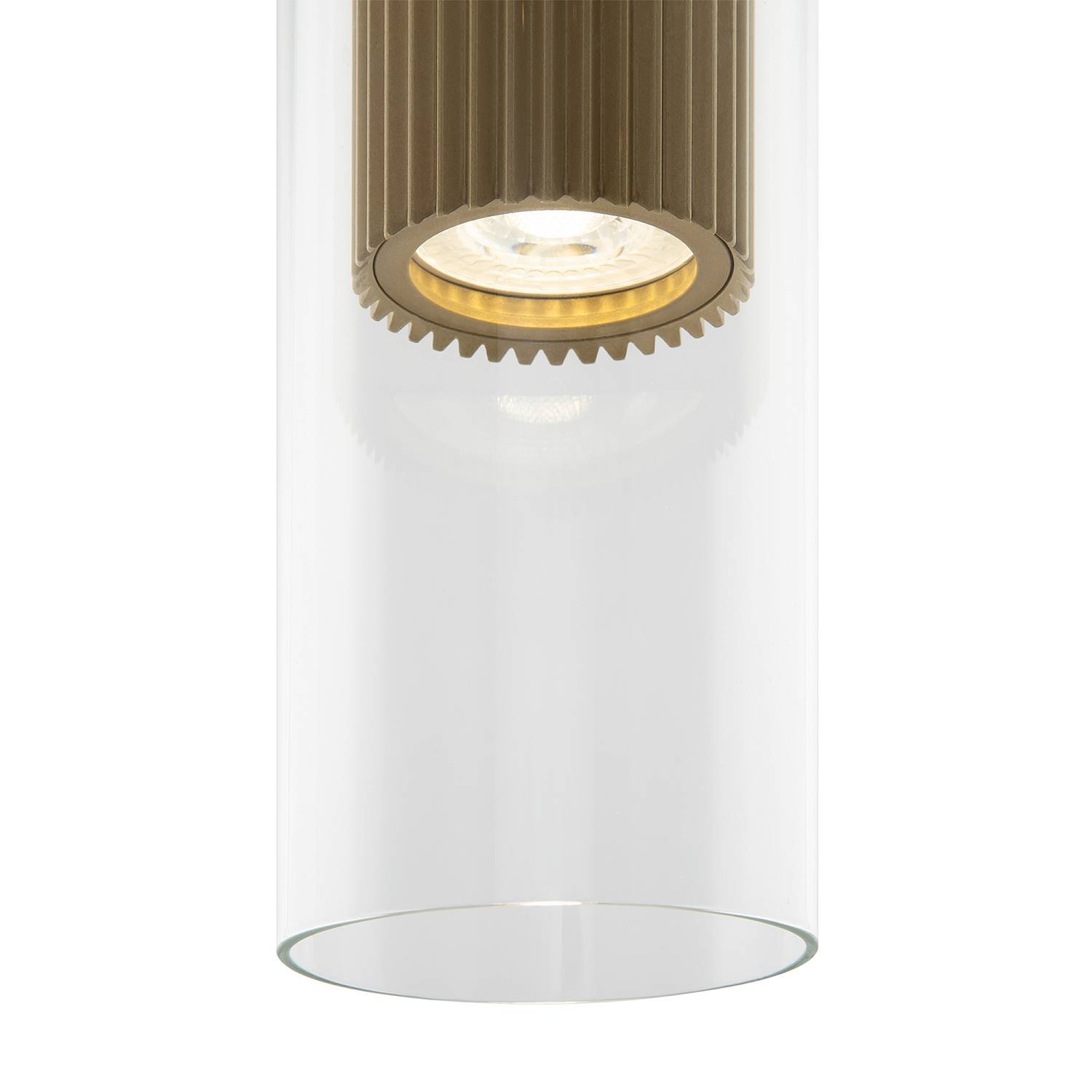 Lampadario A Sospensione Moderno Dynamics Alluminio Oro Vetro 1 Luce Gu10 50W MOD326PL-01MG