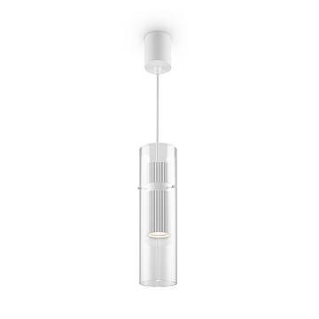 Maytoni Lampadario Sospensione Moderna Dynamics 1 luce GU10 bianco alluminio vetro