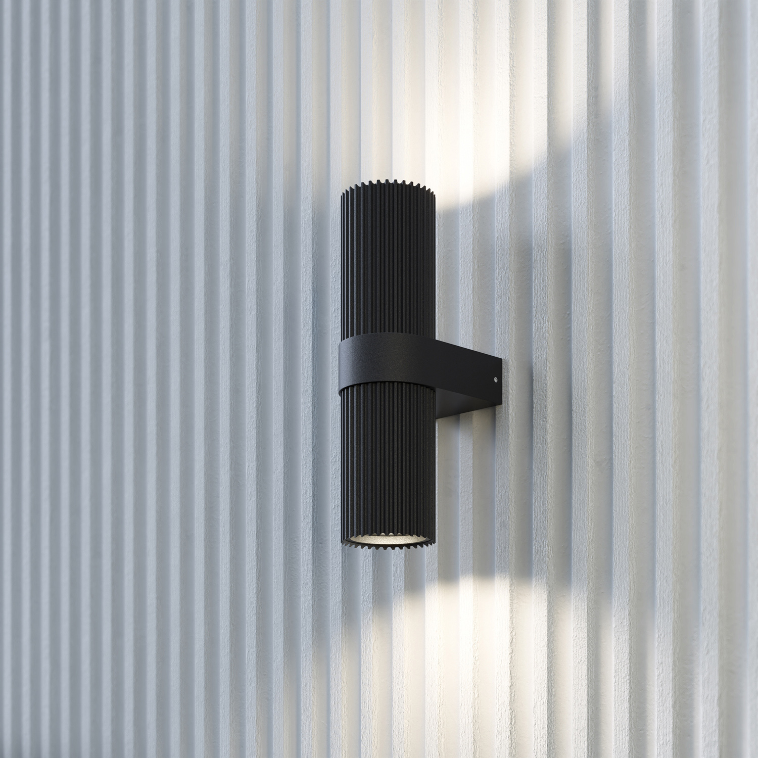 Applique Da Parete Moderno Dynamics Alluminio Nero 2 Luci Gu10 50W MOD326WL-02B