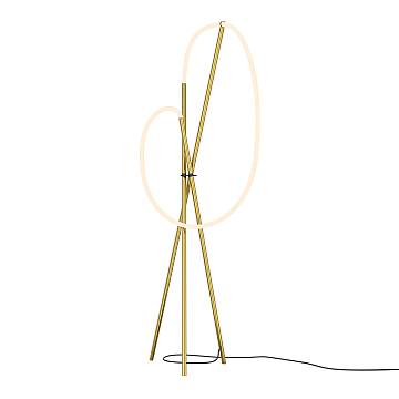Maytoni lampada da terra moderna Crochet 1 luce LED integrato ottone alluminio