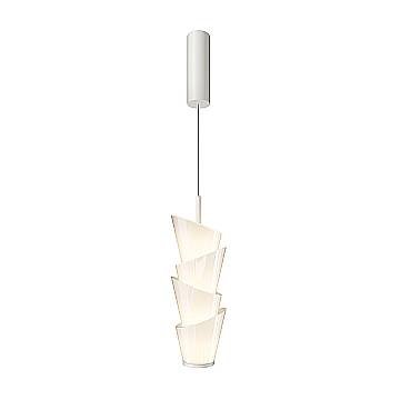 Maytoni Sospensione Moderna Seoul 1 luce LED integrato bianco metallo diffusore opalino Maytoni Sospensione Moderna Seoul 1 luce LED integrato bianco metallo diffusore opalino