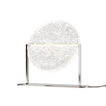 Lampada Da Tavolo Contemporanea Mangata Metallo Cromo Vetro Led 7W 3000K