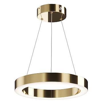 Lampadario A Sospensione Moderno Saturno Acciaio Ottone 1 Luce Led 36W