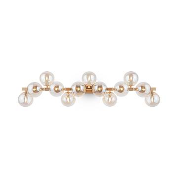 Maytoni applique contemporanea Dallas 13 luci G9 oro metallo vetro cognac