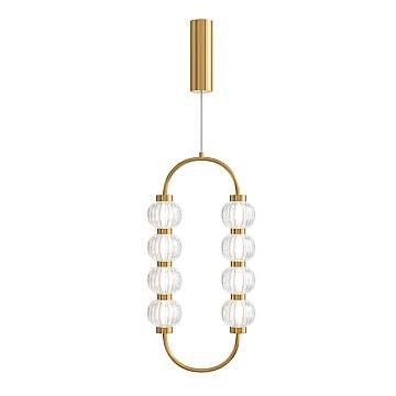 Maytoni Lampadario moderno Amulet 1 luce LED integrato oro metallo vetro Maytoni Lampadario moderno Amulet 1 luce LED integrato oro metallo vetro