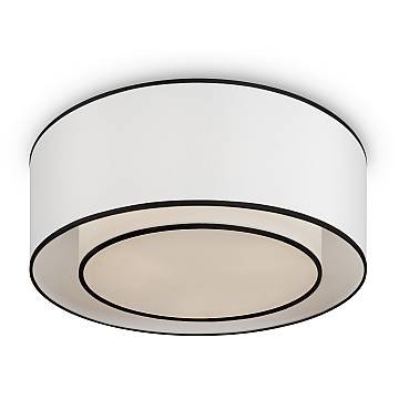 Maytoni Plafoniera Moderna Bergamo 3 luci E27 bianco nero metallo tessuto