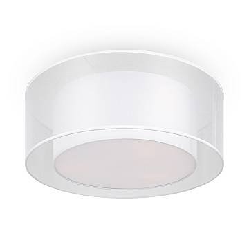 Maytoni Plafoniera moderna Bergamo 3 luci E27 bianco metallo diffusore tessuto