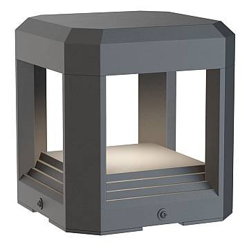 Lampada Da Terra Moderna Per Esterno Alluminio Grigio Luce Led 13W Ip65