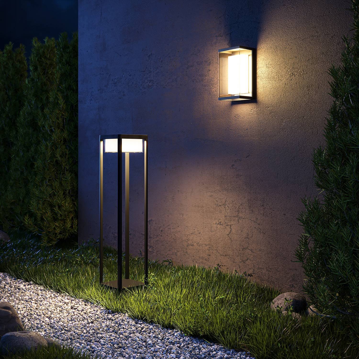 Lampada Da Terra Moderna Da Esterno Alluminio Nero Luce 10W Ip65 O021FL-L10B3K