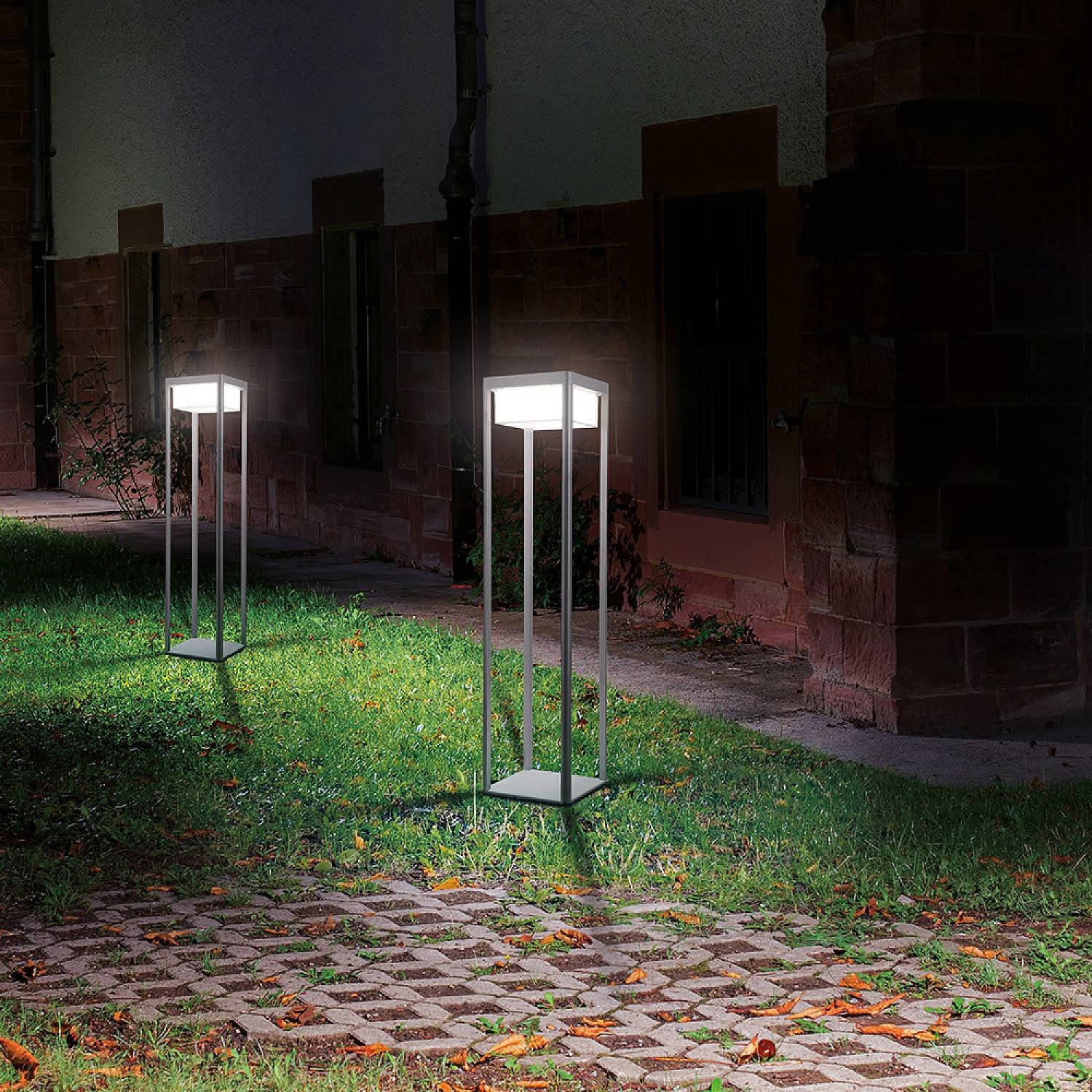 Lampada Da Terra Moderna Da Esterno Alluminio Nero Luce 10W Ip65 O021FL-L10B3K