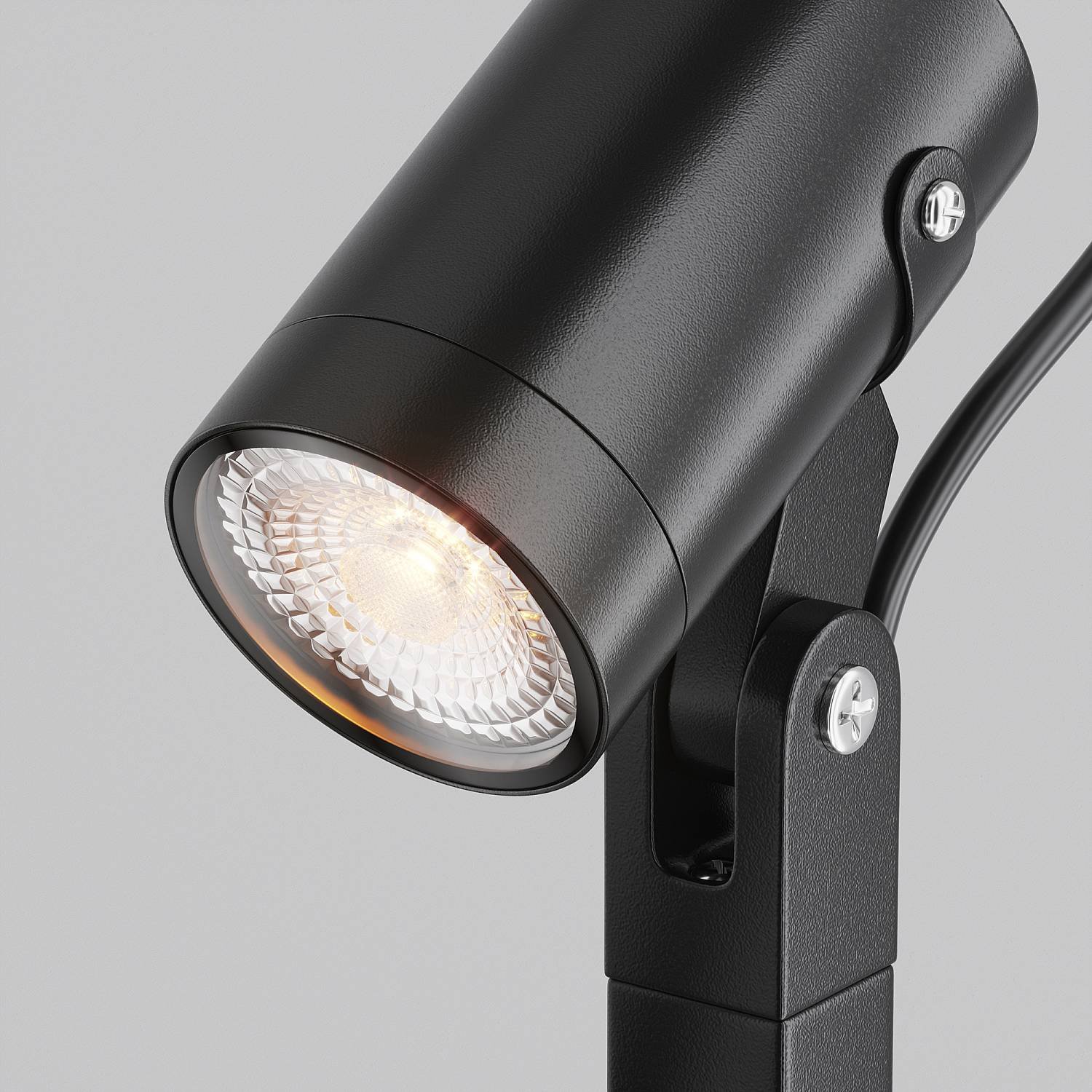 Lampada Da Terra Esterno Moderna Scope Alluminio Nero 1 Gu10 Ip65 O025FL-01B1