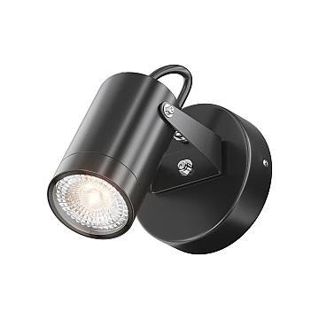 Lampada Da Parete Moderna Da Esterno Alluminio Nero 1 Luce Gu10 50W Ip65