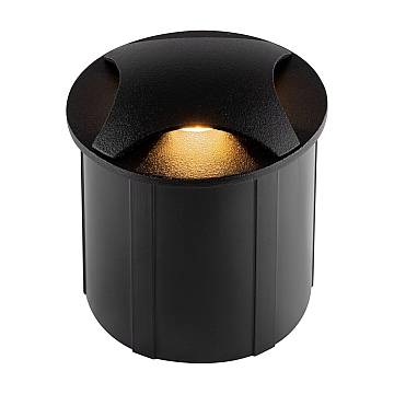 Segnapasso Da Esterno Moderno Biscotti Led Integrato 3W Alluminio Nero Ip65 Segnapasso Da Esterno Moderno Biscotti Led Integrato 3W Alluminio Nero Ip65