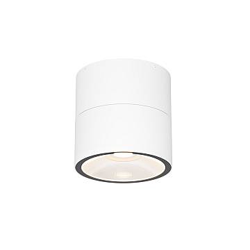 Lampada A Soffitto Esterno Moderna Spin Metallo Bianco Led Integrato 5W Ip54