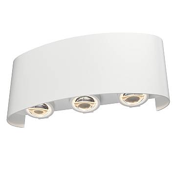 Applique Da Esterno Moderna Strato Led Integrato 6W Metallo Bianco Ip54