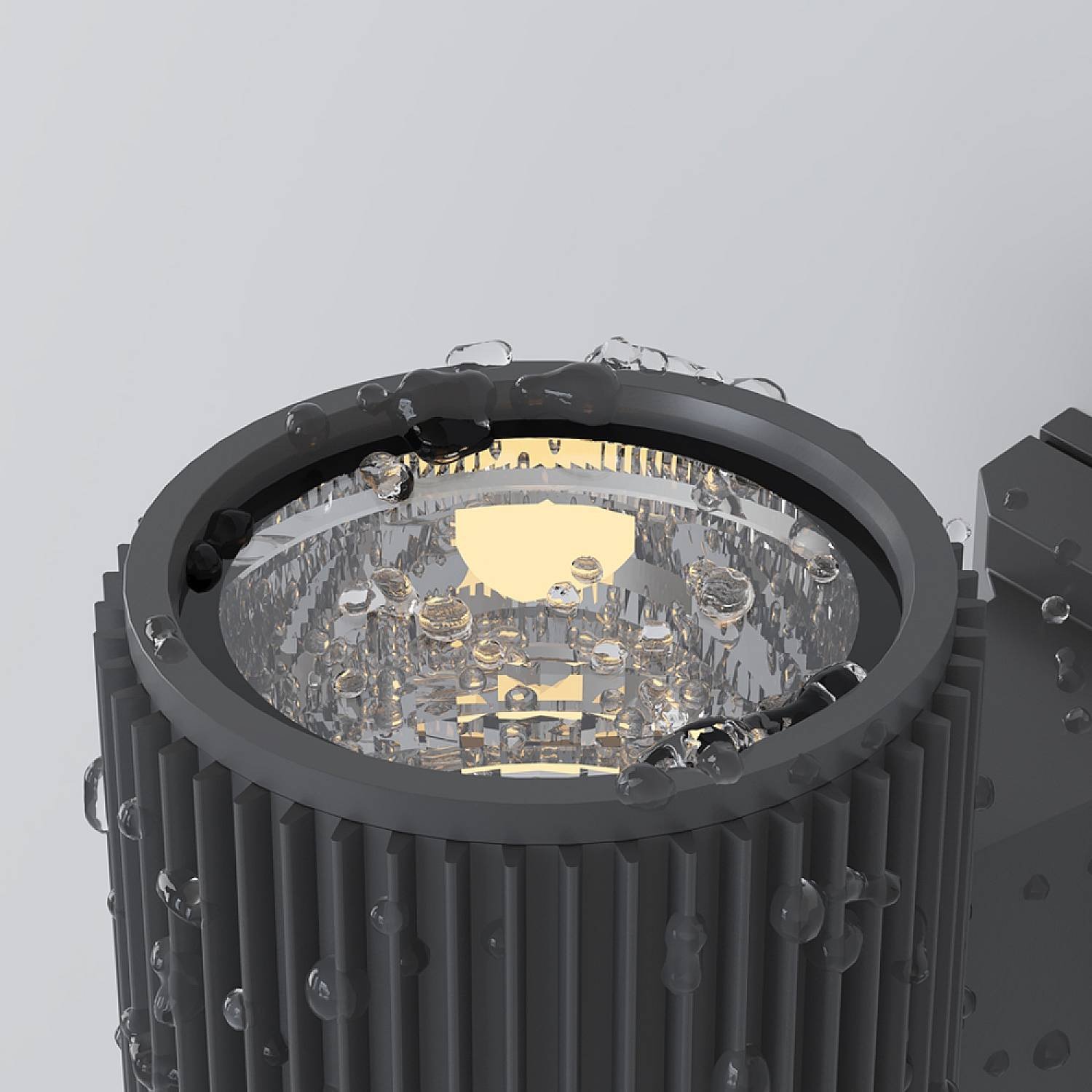 Lampada Da Parete Moderna Per Esterno Metallo Grigio Luce1E27 60W Ip54 O419WL-01GR